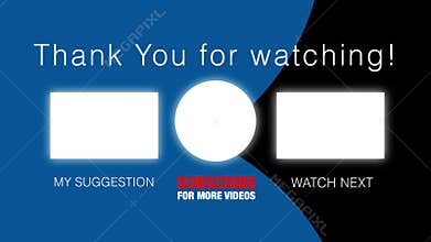 Thanks for Watching Subscribe for More Videos Animation End Screen (4K)