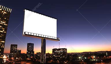 Billboard in night city