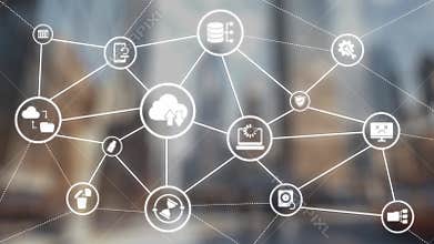 Data backup cloud system network connection concept Gist