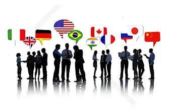 Business People Discussing International Relations