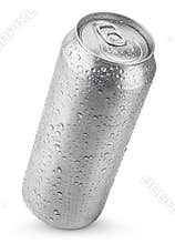 500 ml aluminum can with water drops