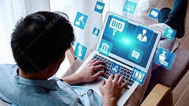 Online auction concept for digital bidding and sales Spire