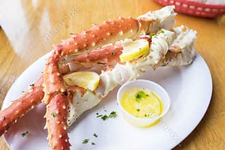 Cooked Alaskan King Crab Legs