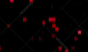 Abstract Red Glitch Blocks Dark Background Dynamic Motion Digital Noise Corrupted Data Visual Effect