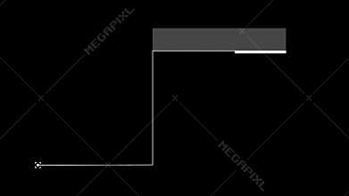 Glitch Modern Callout HUD Element With Digital Interface. Alpha