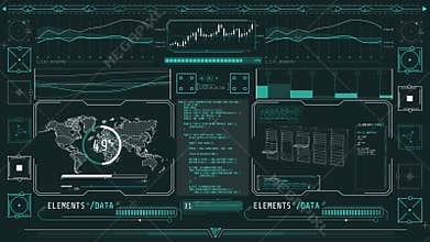 High-tech interface for working with data transfer and storage