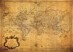 Vintage map of the world 1778