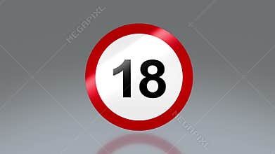 Adult sign 18 adult sign no cross line