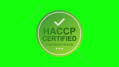 HACCP Certified Food Safety System Badge Animation