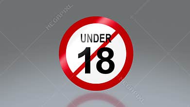 Adult sign 18 adult sign