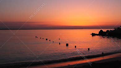 Sunrise on the sea shore