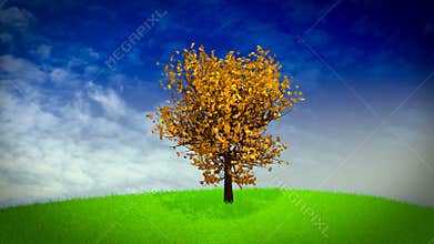 Loopable four seasons tree