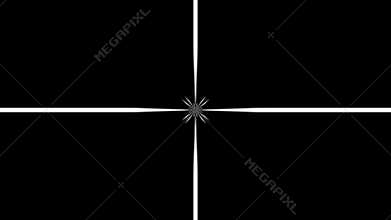 Abstract white starburst sparkle on black background