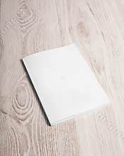 Magazine cover with blank page
