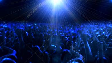 Crowd of people dancing at the concert