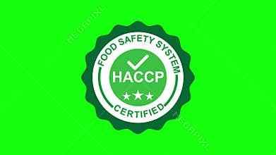 Green and White HACCP Food Safety System Certified Badge