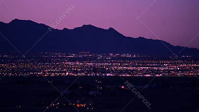 Las Vegas Cityscape at Night. Las Vegas West Side