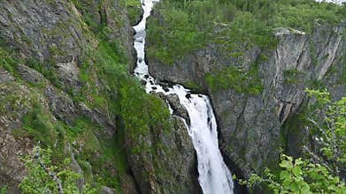 Falls in mountains of Norway