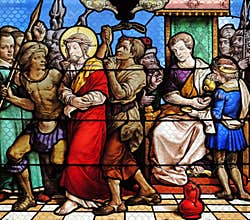 1st Stations of the Cross, Jesus is condemned to death