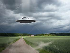 Alien aircraft UFO landing