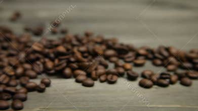Pan over coffee beans to a fresh brewed cup of espresso