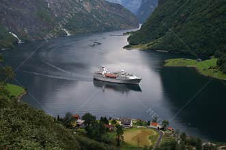 Cruise in Naeroyfjord, Norway
