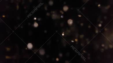 Real floating glitter particles background