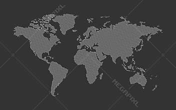 Dotted world map