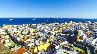Panoramic view of Las Palmas de Gran Canaria city, Canary Islands, Spain