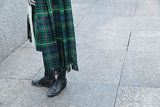 Bagpiper in Kilt and Sporran