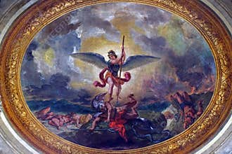 Saint Michael slaying the dragon