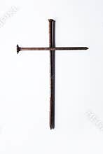 Cross made from old nails