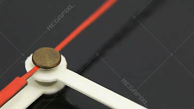 Modern wall clock close up