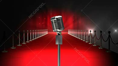 Microphone on red carpet Video