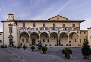 The ancient Ospedale del Ceppo in Pistoia, Tuscany, Italy