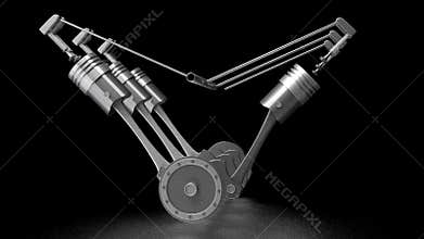 Car engine - 3D animation