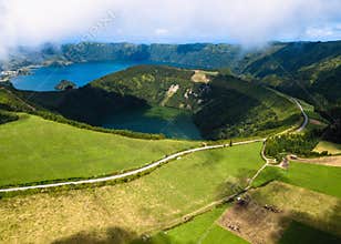 Boca do Inferno lakes in Sete Cidades on San Miguel - Azores islands