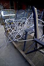 Conduit Wires, chords for recycling  and reuse at re-cycling center