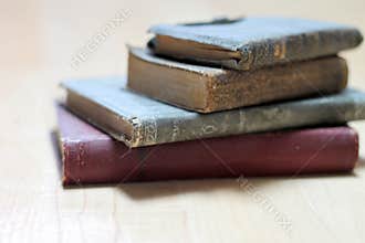 Dusty worn books