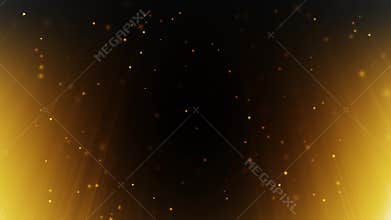 Blue particles with rays light background looped particles gold with rays light background looped
