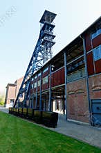 Bois du Cazier, lift tower coal mine, Marcinelle, Charleroi, Belgium