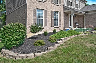 Brick Home Landscaping Beds