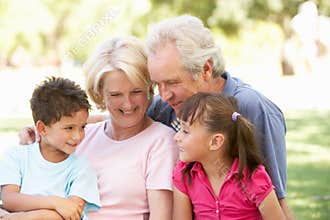 Grandparents And Grandchildren Enjoying The Day