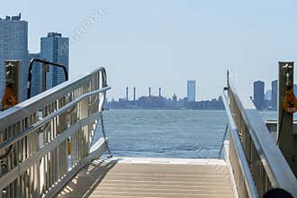 Consolidated Edison Power Plant in Manhattan from the East River, New York