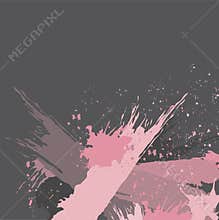 Pink banner in grange style