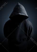 Dark hoodie sweater man