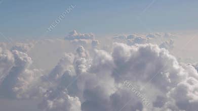 Flying betweeen clouds