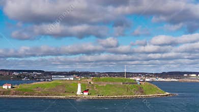 Halifax Nova Scotia, Canada - MAY 28, 2019: Cityscape and fortress of Halifax atlantic coast