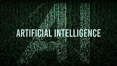 AI Artificial Intelligence computer code title logo
