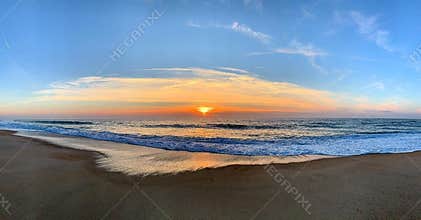 Sunrises sunsets in a ocean